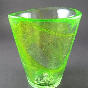 KOSTA BODA GREEN SWIRL GLASS TUMBLER